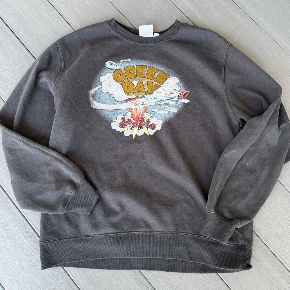 Green Day Dookie Graphic Crewneck Sweatshirt Band Merch XL